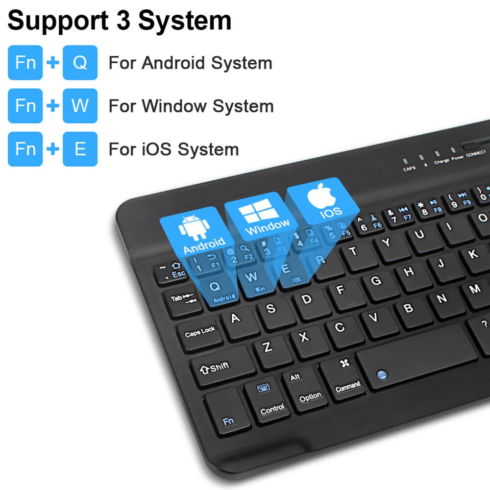 Ultra-Slim Bluetooth Toetsenbord Draagbare Mini Draadloze Toetsenbord Oplaadbare Voor Ipad Samsung Tablet Telefoon Ios Android Windows