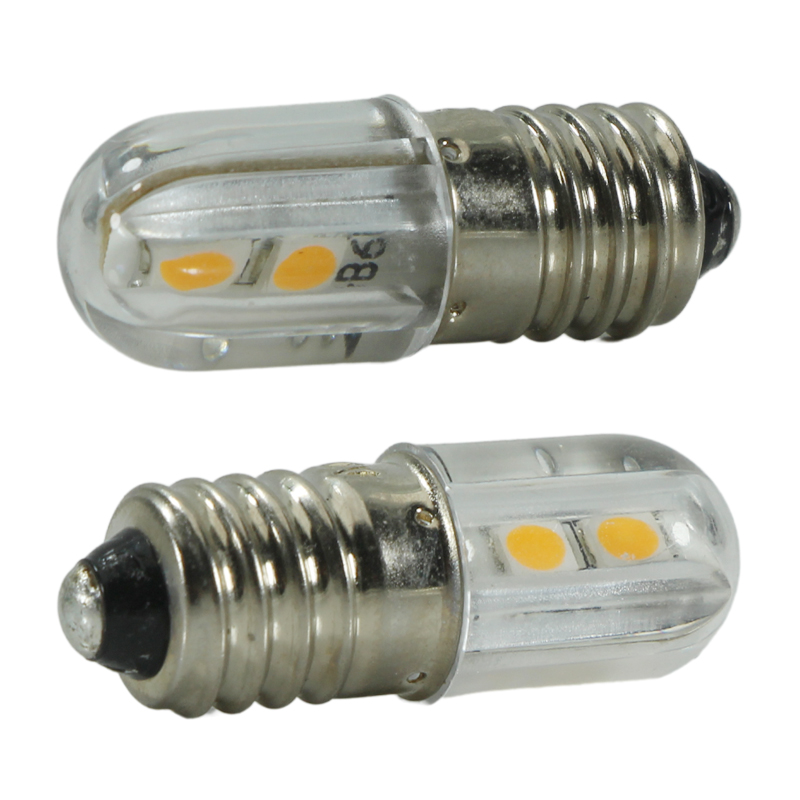 Bombilla E10 bombilla Interior Led 6v 12v 24v 36v 48v 110v 220v Mini 1W indicador automático luz de advertencia señal lámpara de ahorro de energía 6 V