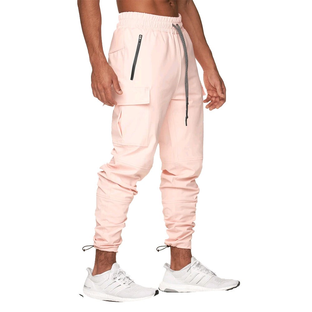 herbst Männer schlank passen Wasserdichte Lauf Hosen Einfarbig Kordelzug Strahl Füße lässig Hosen lässig Sport Sweatpant