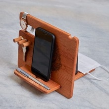 Retro Wooden Beech Desk Organizer Phone Holder Jewelry Keychain Pen Holder Organizer Wood Multi Practical Easy To Use Item Stand