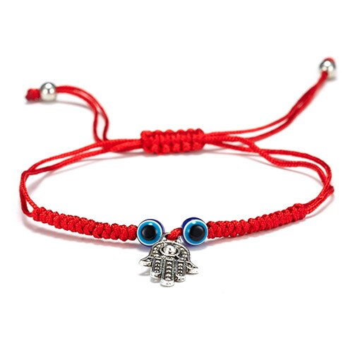 Corda trançada artesanal lucky red string pulseira mal olho charme pulseiras para as mulheres lhe trazer sorte pacífica tamanho ajustável: Type 5