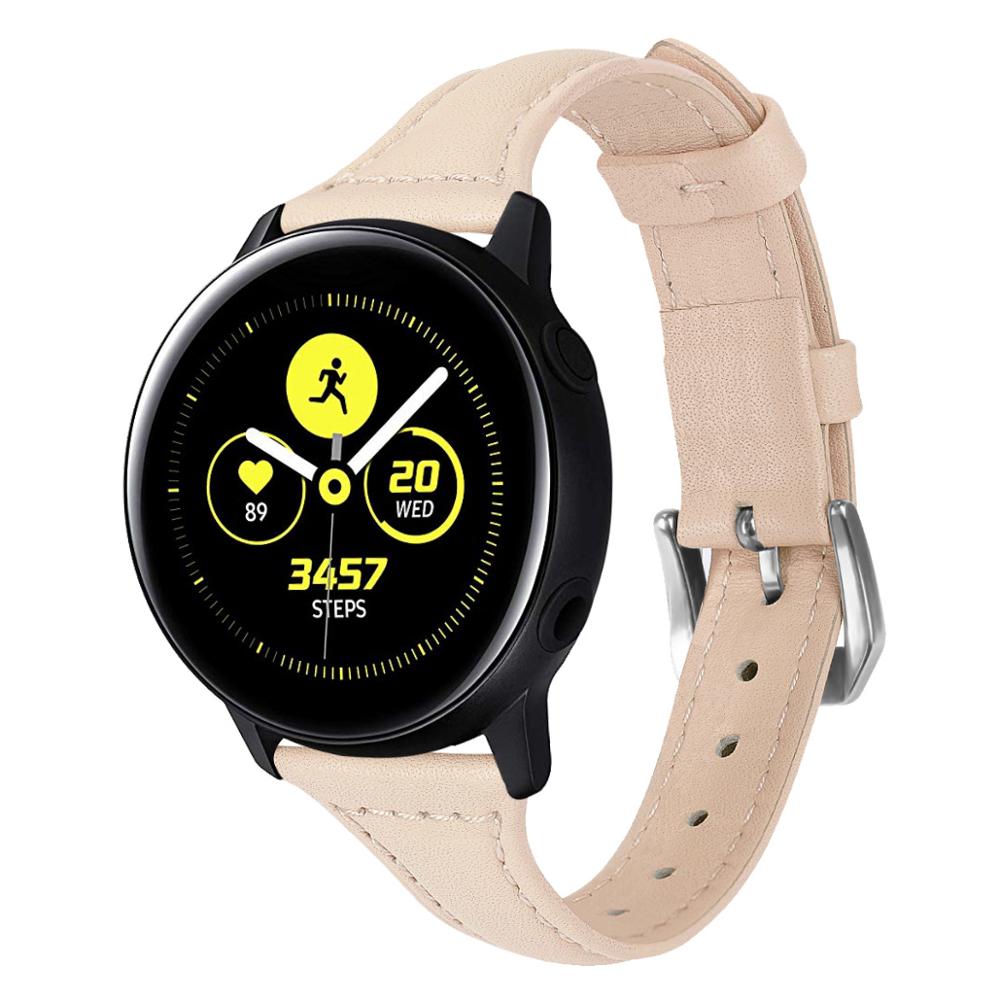 Bandjes voor samsung galaxy watch active, leren bandjes voor galaxy watch 20mm , leren bandjes voor galaxy watch 42mm , roségoud
