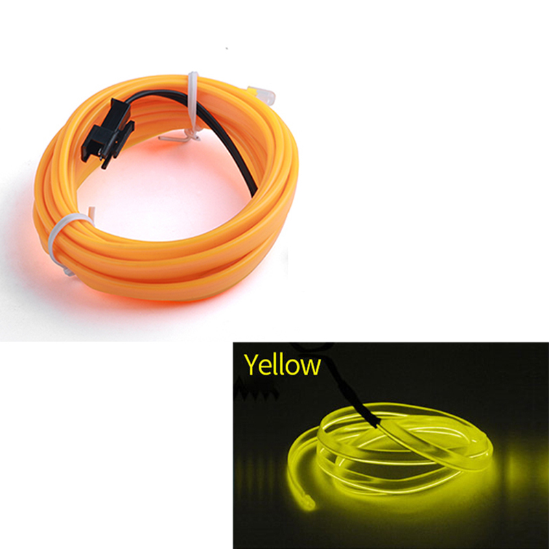 Striscia luminosa per atmosfera in fibra ottica al neon per illuminazione ambientale a portato da 5 metri per interni auto Decorazione USB kit luce flessibile fai-da-te: Bianco freddo / 4500 k