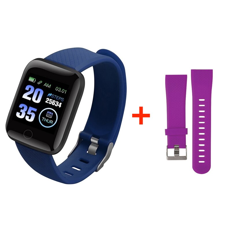 D13 Sport Smart Uhr 116 PLUS Smart Armband Herz Rate Blutdruck monitor Wasserdicht Armband tracker fitness Smart band: Blue Purple