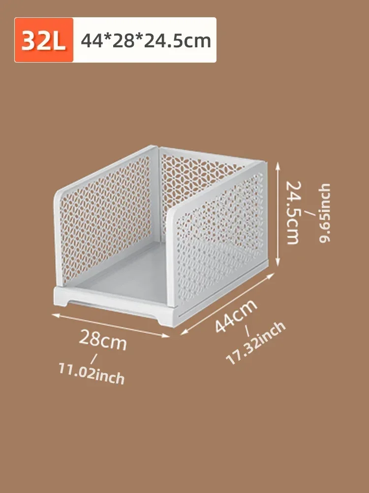 Estante de almacenamiento para armario, organizador de guardarropa extraíble, organizadores en capas de armarios y cajones, organizador de almacenamiento de ropa: Plata