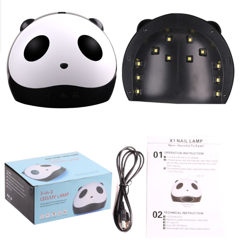 Professionele 36 W Nail Dryer Uv Lamp Kits Led Licht Voor Gel En Regelmatige Polish Nail Uv Led Lamp Licht droger 36 W: HI-Panda