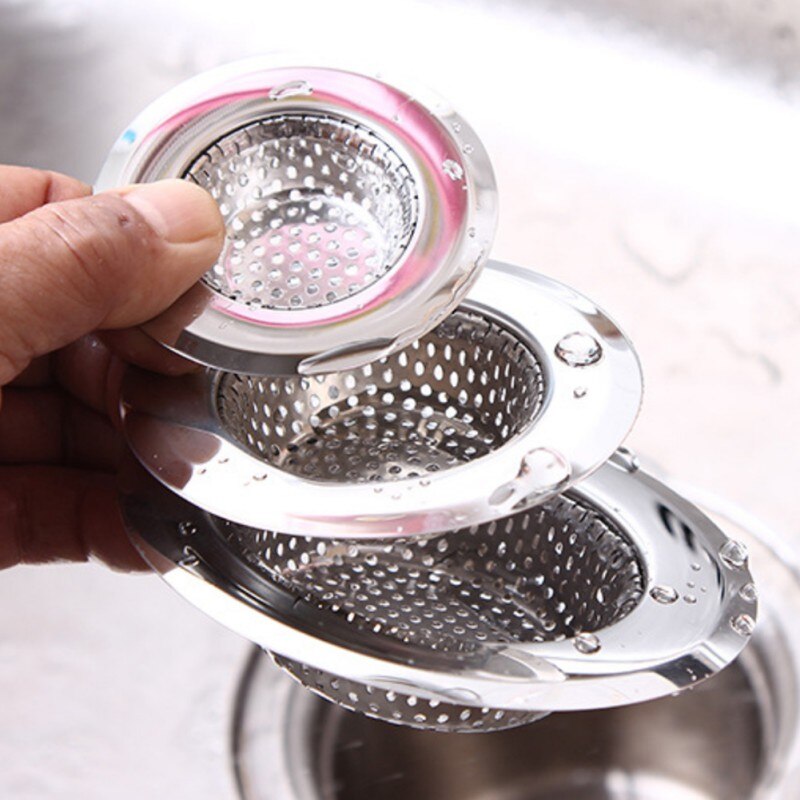 1pc rustfrit stålnet håndvask hårfilter badeværelse afløbshul metalkanal kunstigt filter badekar håndvask filteraffald