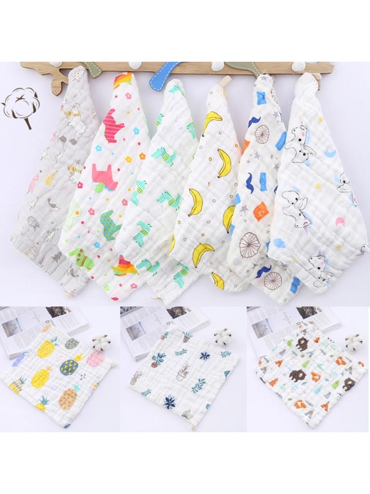 Asciugamano per neonato a 6 strati in mussola di cotone per bambini 12 pezzi