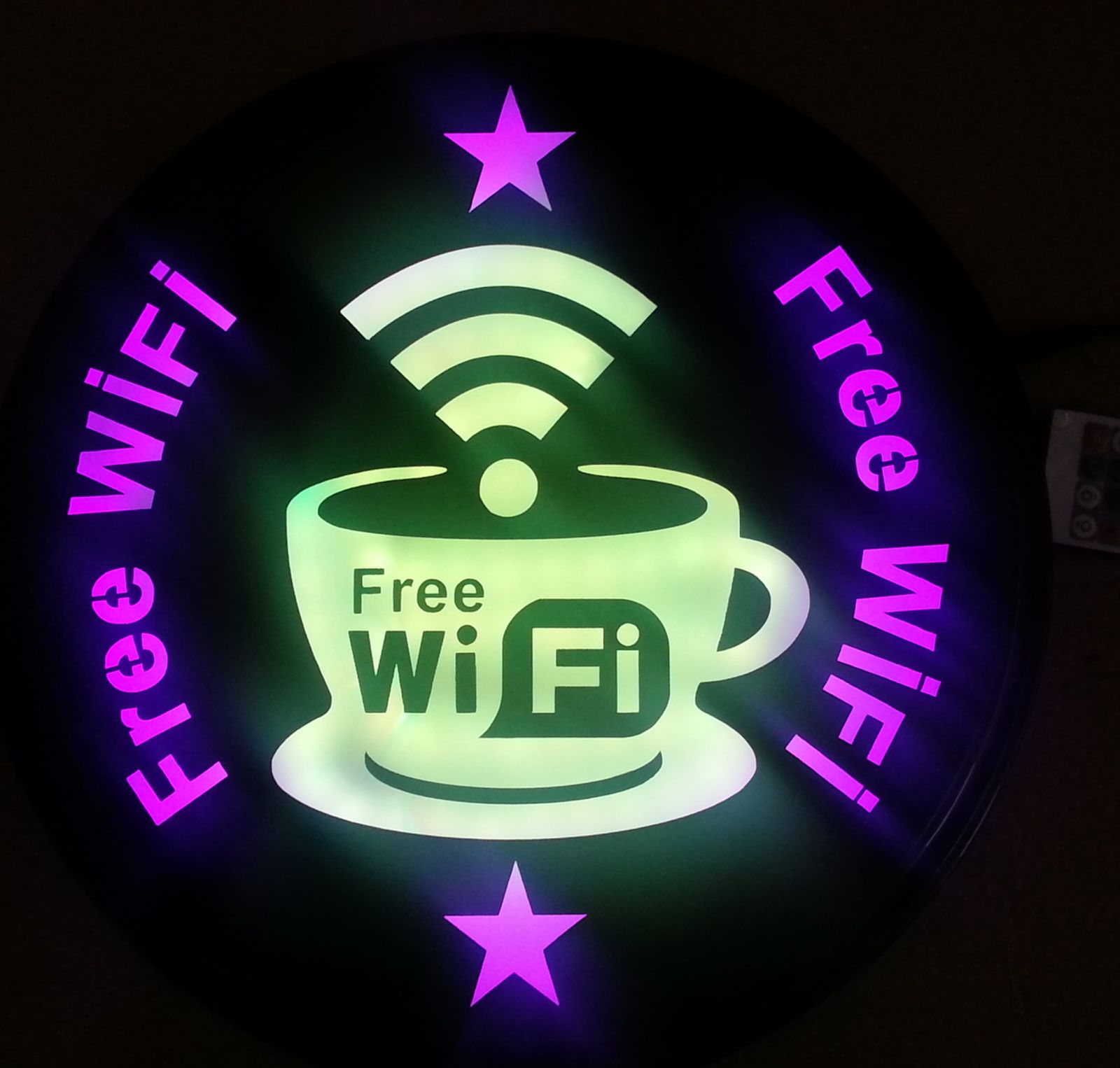 Led Signage WIFI INTERNET "OPERATED 16 COLOR" 38 X38cm