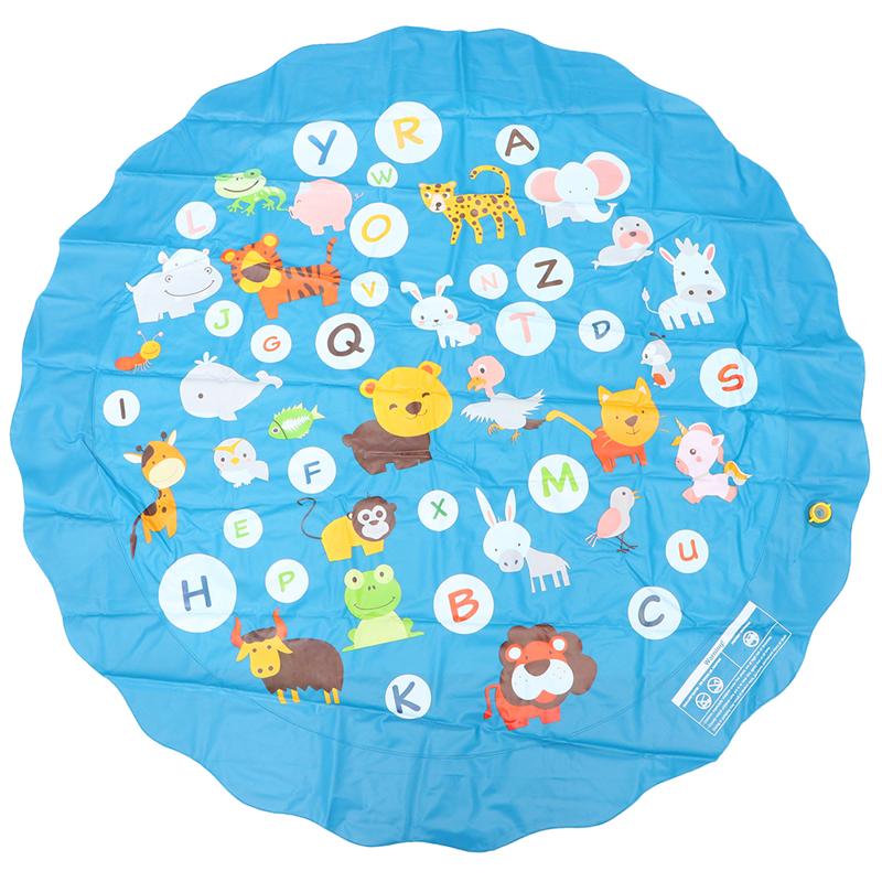 170cm Kids Water Spray Mat Sprinkler Pad Mat Children Summer Outdoor Water Splash Play Mat Lawn Inflatable Cushion Toy: Blue