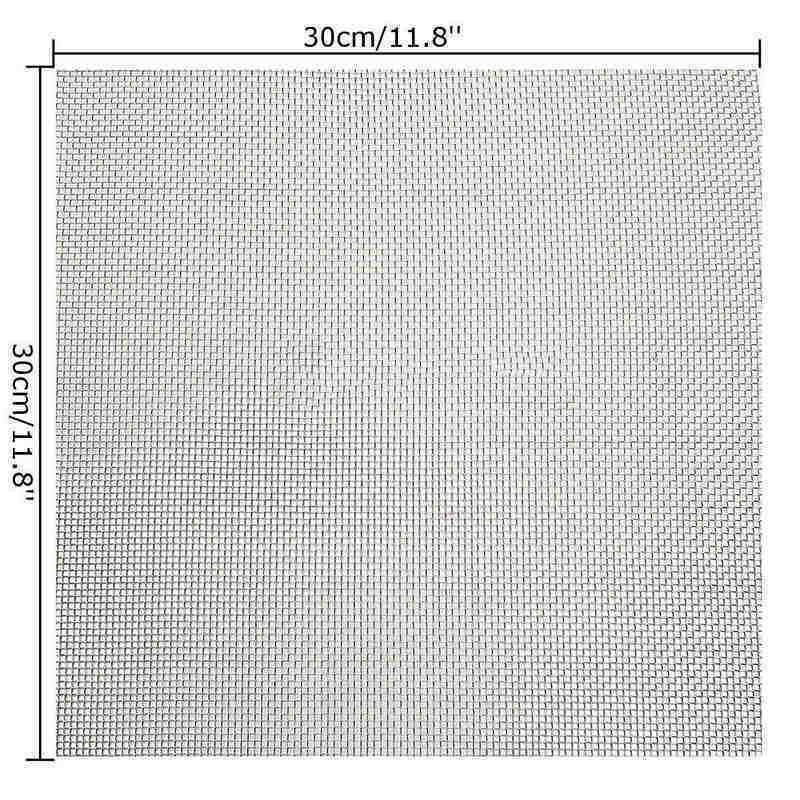 1PCS 304 stainless steel mesh 10 mesh 30cmx30cm woven mesh screen filter, high temperature resistance.