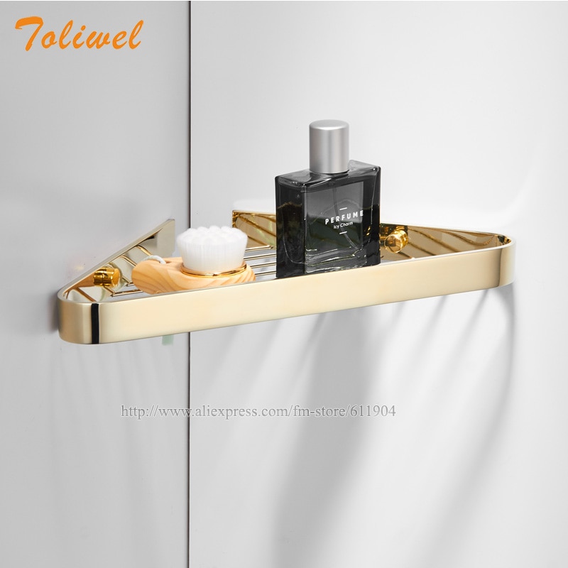 Bath Corner Shelf Antique Bronze Bathroom Shower Shelf Shampoo Holder Shelves Storage Shelf Rack Bathroom Basket Holder WF0019
