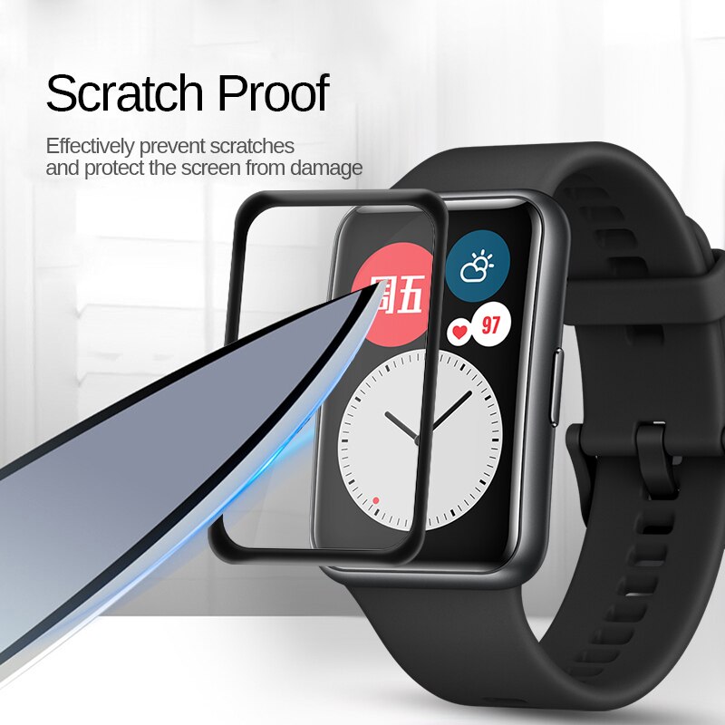 Película protectora de pantalla a prueba de agua para reloj Huawei, accesorios de película protectora de hidrogel suave de TPU para reloj inteligente Huawei Fit