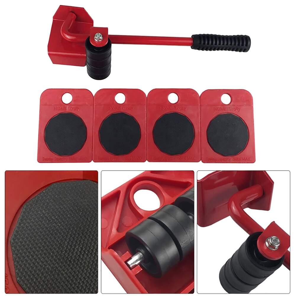 Heavy Goods Furniture Shifter Five-piece Mover Heavy Object Moving Tool Combination Tool For Moving House Furniture Hand Tools