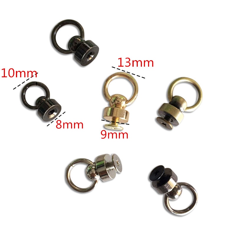 XUNZHE-remaches de carcasa de teléfono, botón, tornillo de tuerca, remache de uñas, cinturón de cuero trasero para coser hecho a mano, Material de bricolaje accesorios, 20 piezas