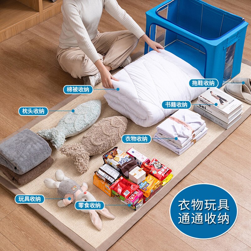 Cartoon foldable storage box household clothes quilt storage box large Oxford Bubner box storage box