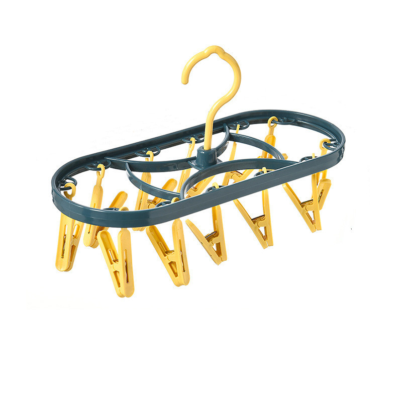 12 clip plastic drying rack multifunctional dormitory household drying underwear and underwear drying rack