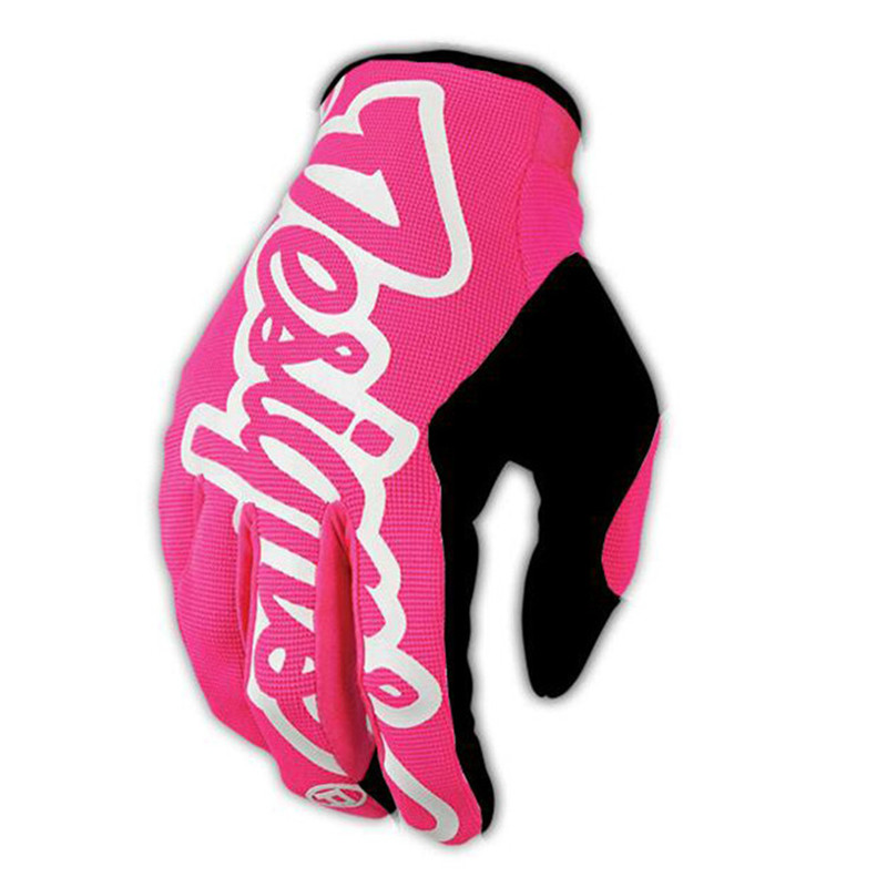 Groene Motocross Racing Handschoenen Volledige Vinger Pit Bike Racing Onderdelen Fietsen Moto Guantes Motor Zomer luvas Motorhandschoen: Roze / XL