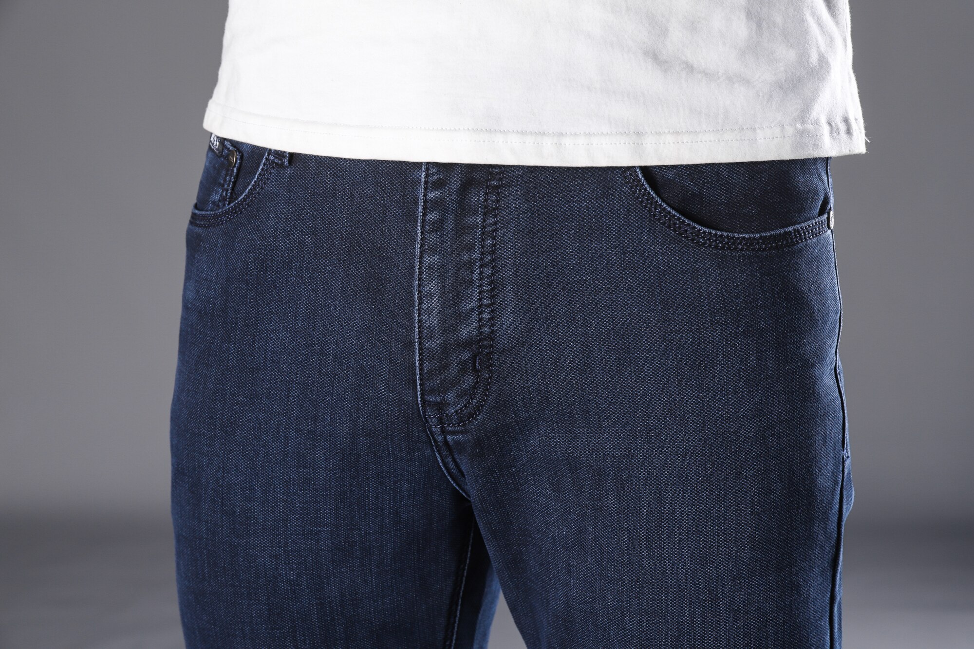 Lente Herfst Mannen Smart Jeans Business Straight Regular Blauw Stretch Denim Broek Klassieke Mannen Plus Size 29-42