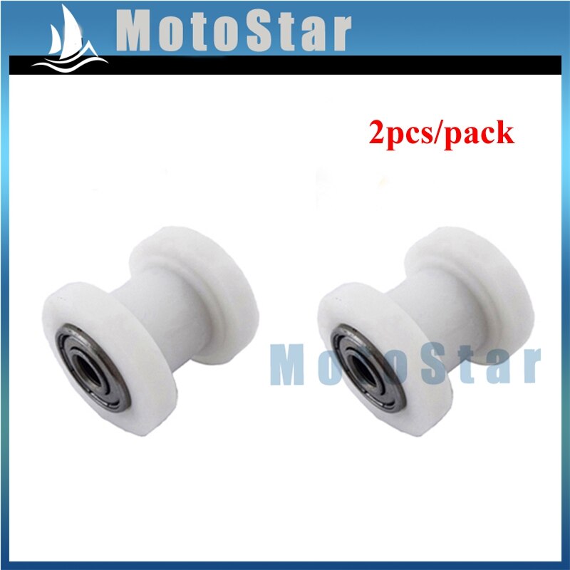 Chain Roller Pulley Tensioner For Chinese 50cc 70cc 90cc 110cc 125cc 140cc 150cc 160cc 200cc 250cc Pit Dirt Bike Motorcycl: 2pcs White 8mm