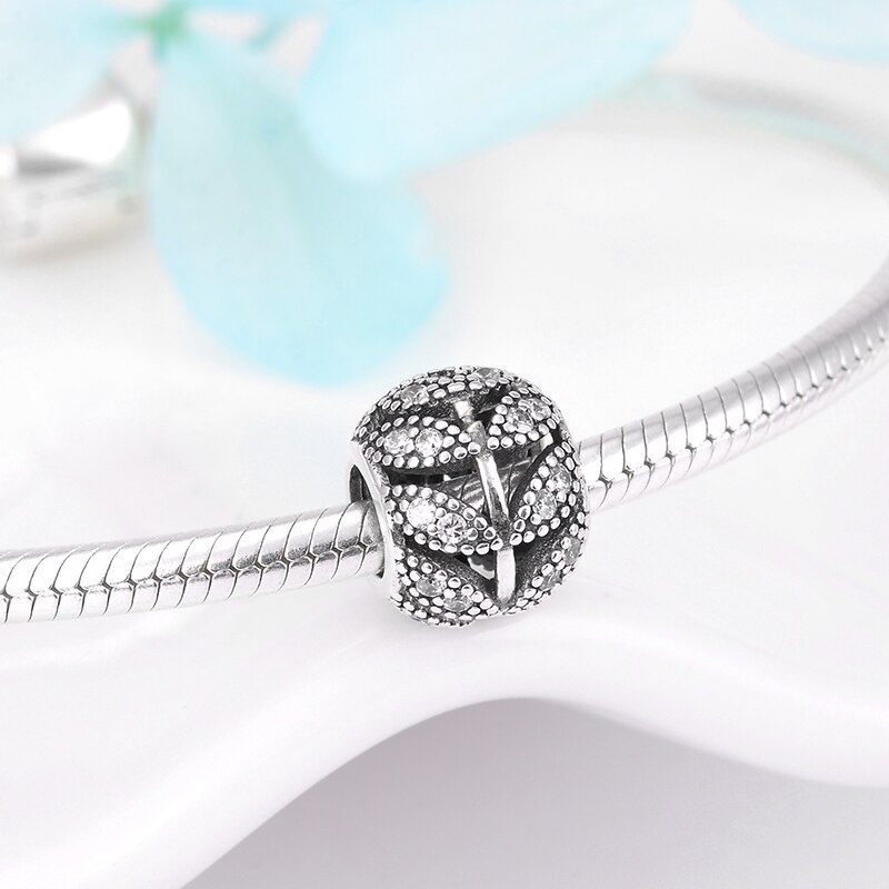 Zomer 925 sterling zilveren boombladeren bedels kralen kristal cz pasvorm originele europese bedelarmband sieraden maken
