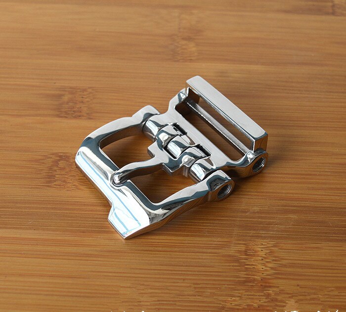 1pcs DIY Leather craft Hardware 40mm Belt buckle ,Brushed Metal Solid Stainless Steel /Keeper Jeans Belt Accessories: A