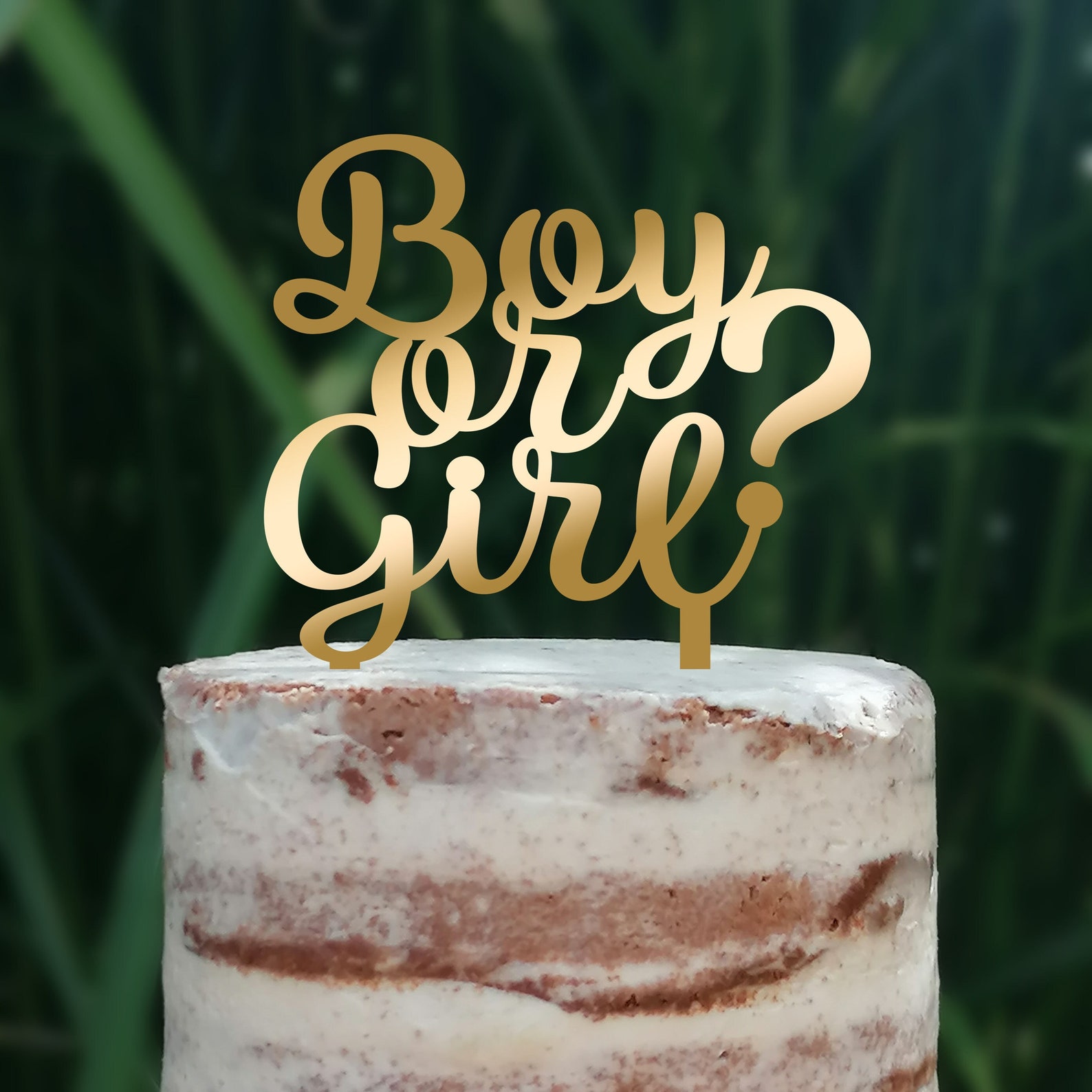 Boy Or Girl Gender Reveal Cake Topper Wood /Acrylic Cake Topper Birthday Party Decoration Cake Decorating Gender Reveal