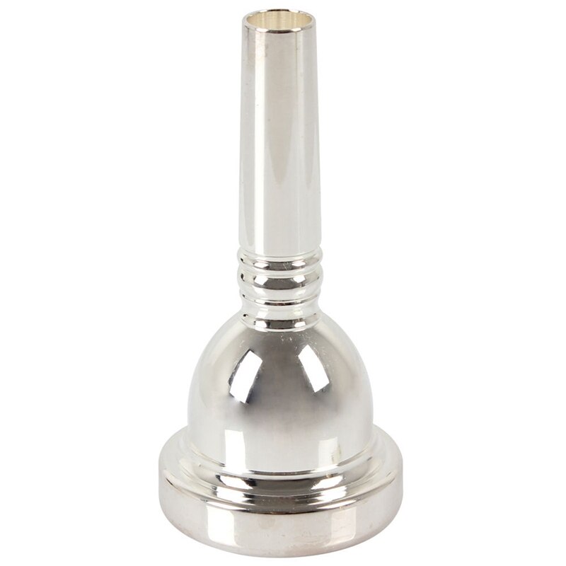 2 stuks zilveren trombone mondstukken , : 1 stuks 12c kleine schacht trombone mondstukken & 1 stuks grote handgreep beginners alt trombone mondstukken
