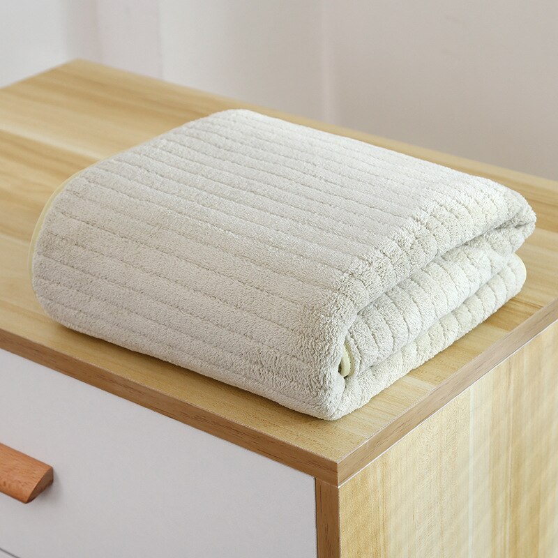 70x140cm Thick Coral Fleece Bath Towel Microfiber Fabric Towel Super Absorbent Quick-Drying Soft Household Bathroom Bath Towel