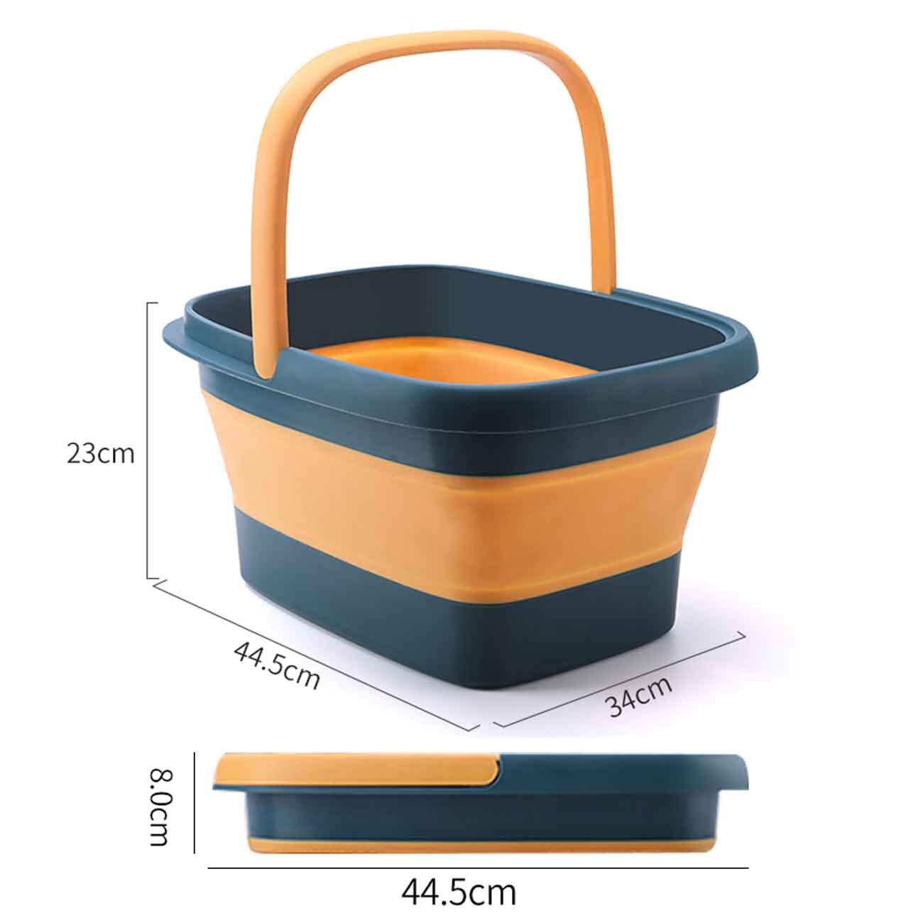 Grote Plastic Opvouwbare Emmer Voetenbad Emmer Badkamer Opvouwbare Voet Bad Wastafel Wasserette Emmers Draagbare Water Container: Deep Blue