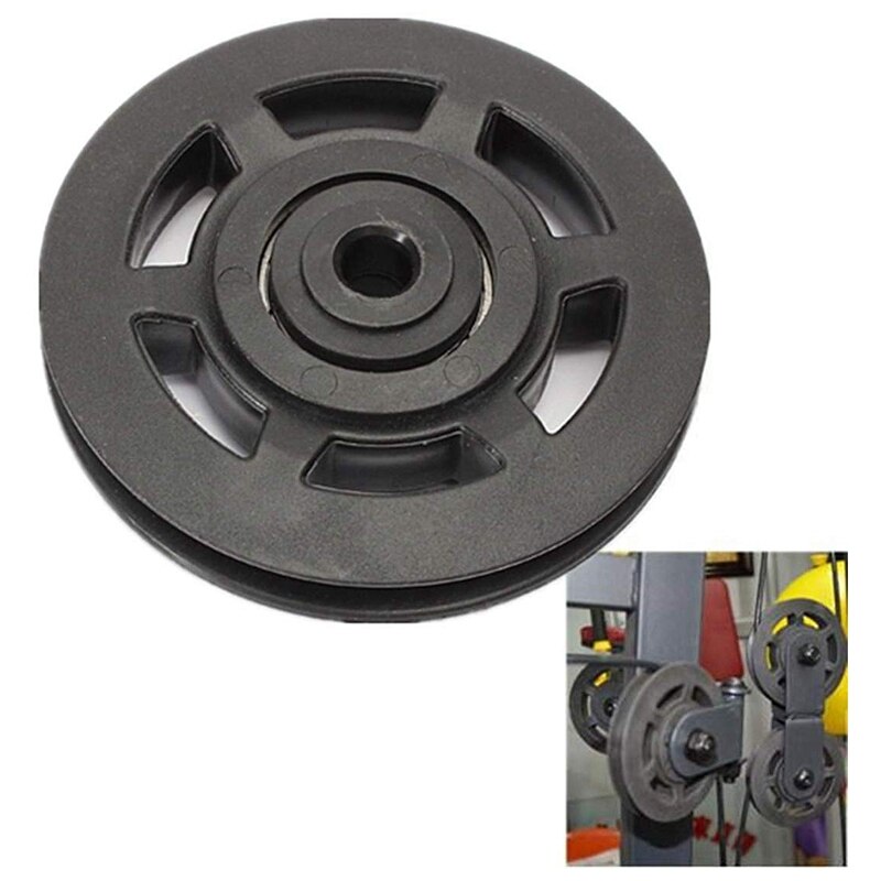 4Pcs 95mm Universal Bearing Pulley Wheel Cable Fitness Equipments Accessories Gym Equipment Part Wearproof Tool with Long
