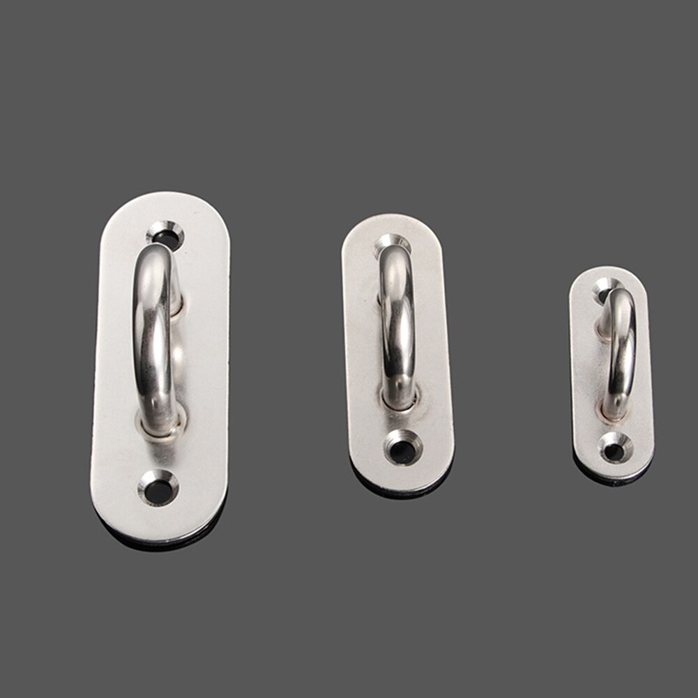 2Pcs Stainless Steel U-shape Pad Eye Plate Wall Mount Hammock Fixed Hook Base Multi-Function Hammock Hammock Hook Metal Base