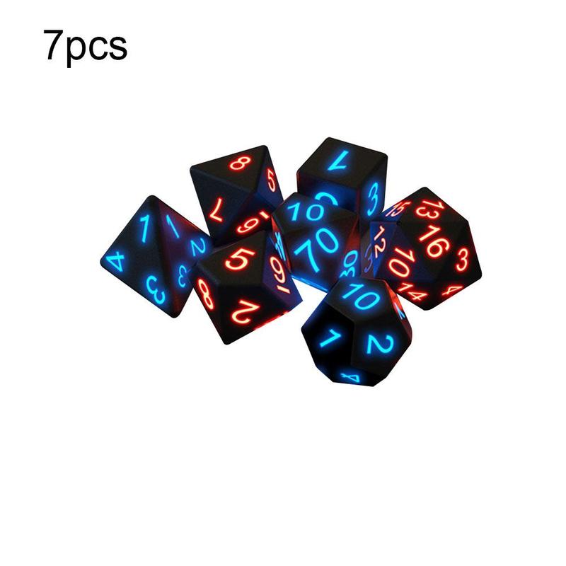 Led Hits Nachtlampje Dobbelstenen Polyhedral Lichtgevende Mini Dice Game Ktv Entertainment Plezier Bar Kleurrijke Voor Club P1H2