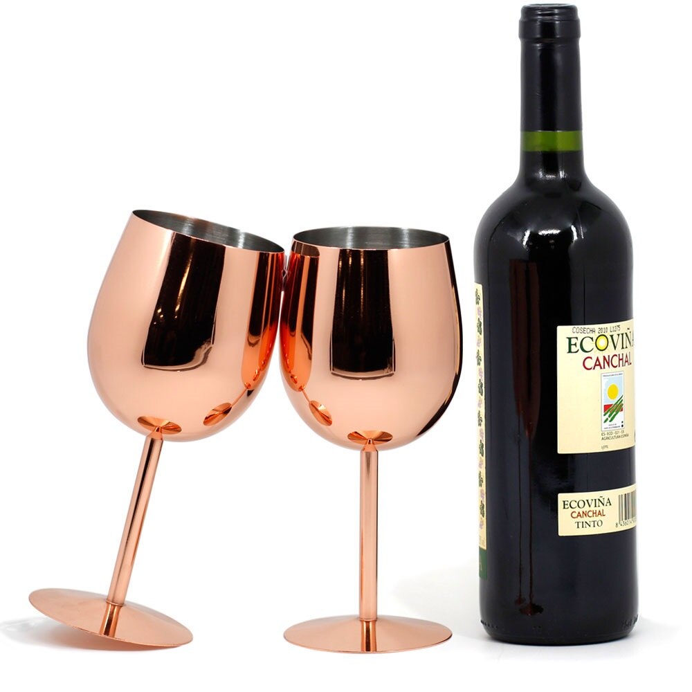 2PC 350ml Stainless Steel Champagne Wine Glasses f... – Grandado