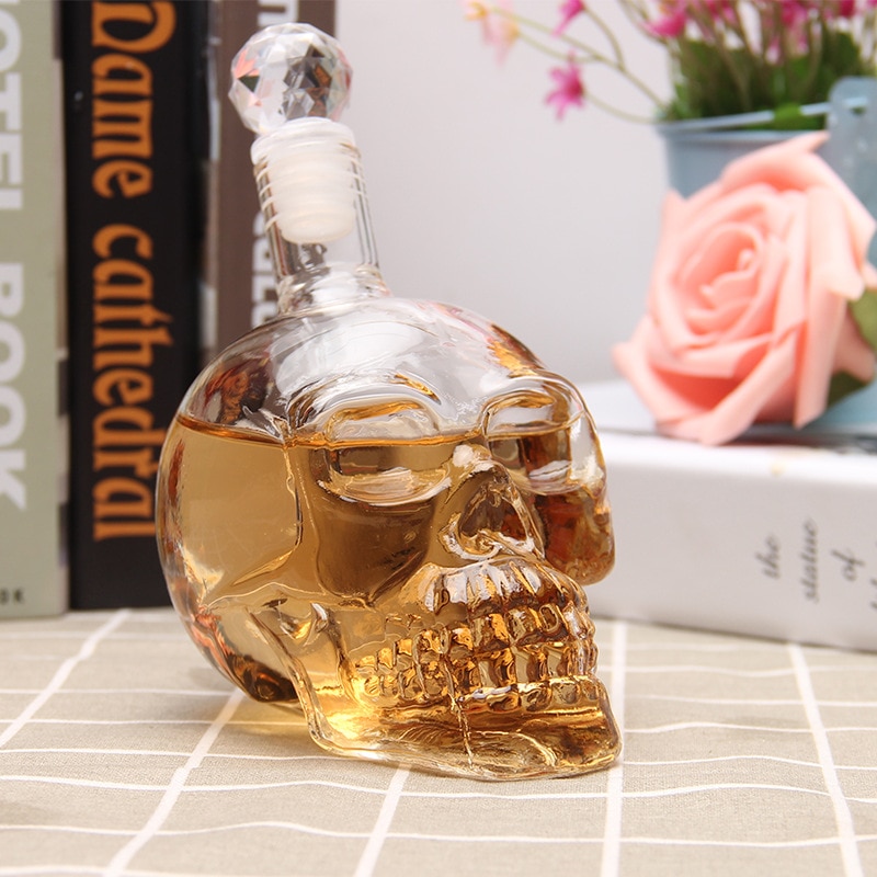 Hand-Blownglass Wijn Decanter Crystal Skull Stapels Voor Vodka Wijnfles Decanter Whisky Het Kunstwerk Van Winecabinet