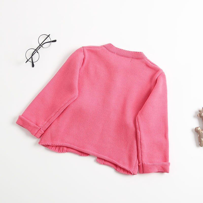 Cárdigan tejido para bebé niña invierno cálido recién nacido sudaderas infantiles cereza manga larga con capucha chaqueta niños ropa trajes