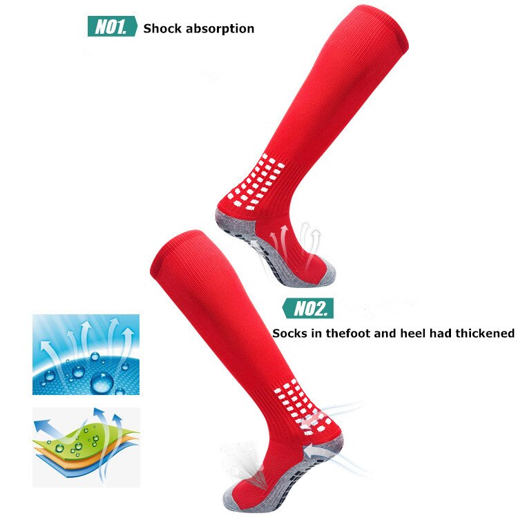 Mænd kvinder sokker knæhøje lange strømper skridsikre strømper kompression cirkulation basketball sokker voksne