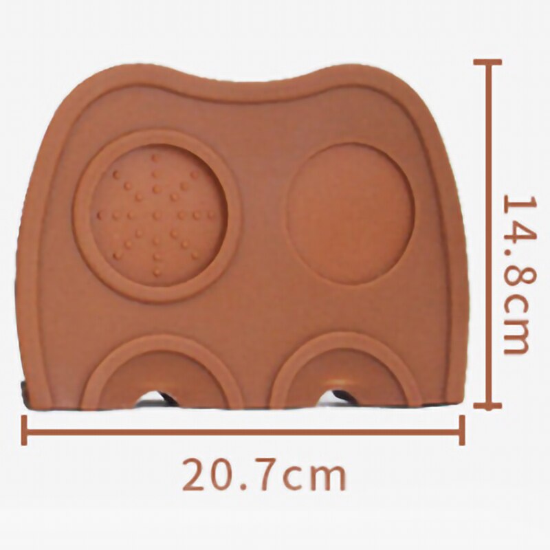 Base de soporte para cafetera, Base de soporte para Espresso, almohadilla de esquina Flexible antideslizante, herramienta negra para Bar o café Barista