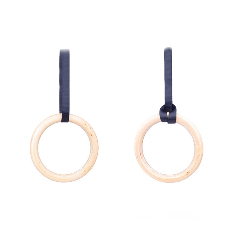 1 par træ 28mm trænings fitness gymnastik ringe gym træning crossfit pull ups muskel ups sport gymnastik ringe