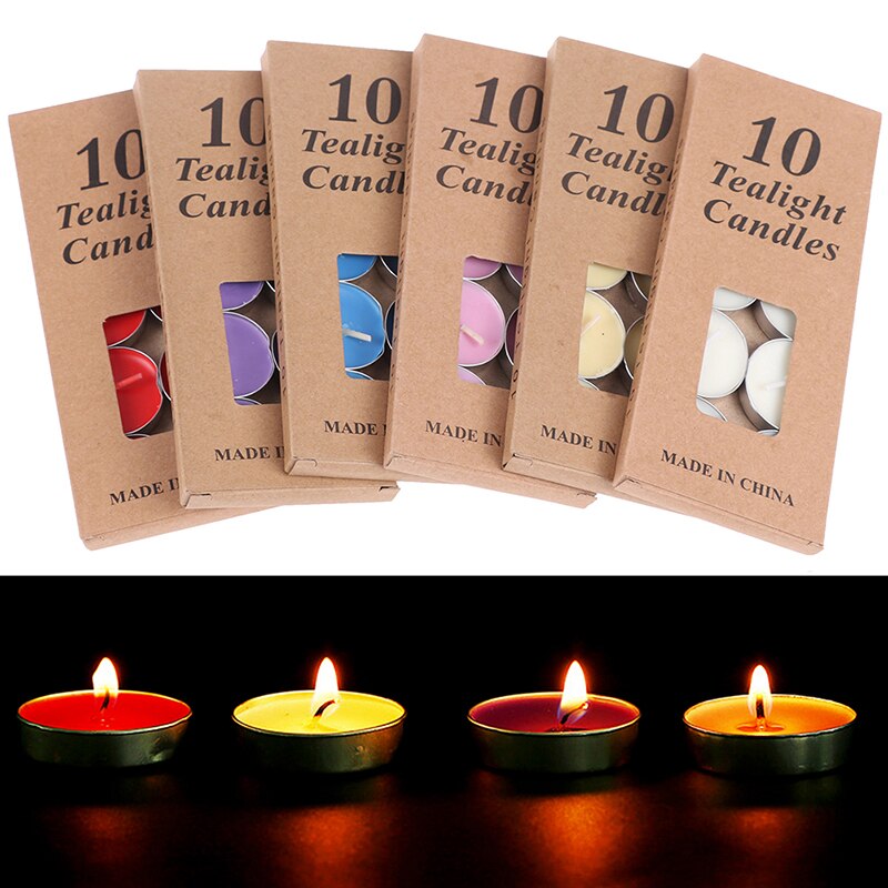 10 unidades/juego de velas románticas de cera de t – Grandado