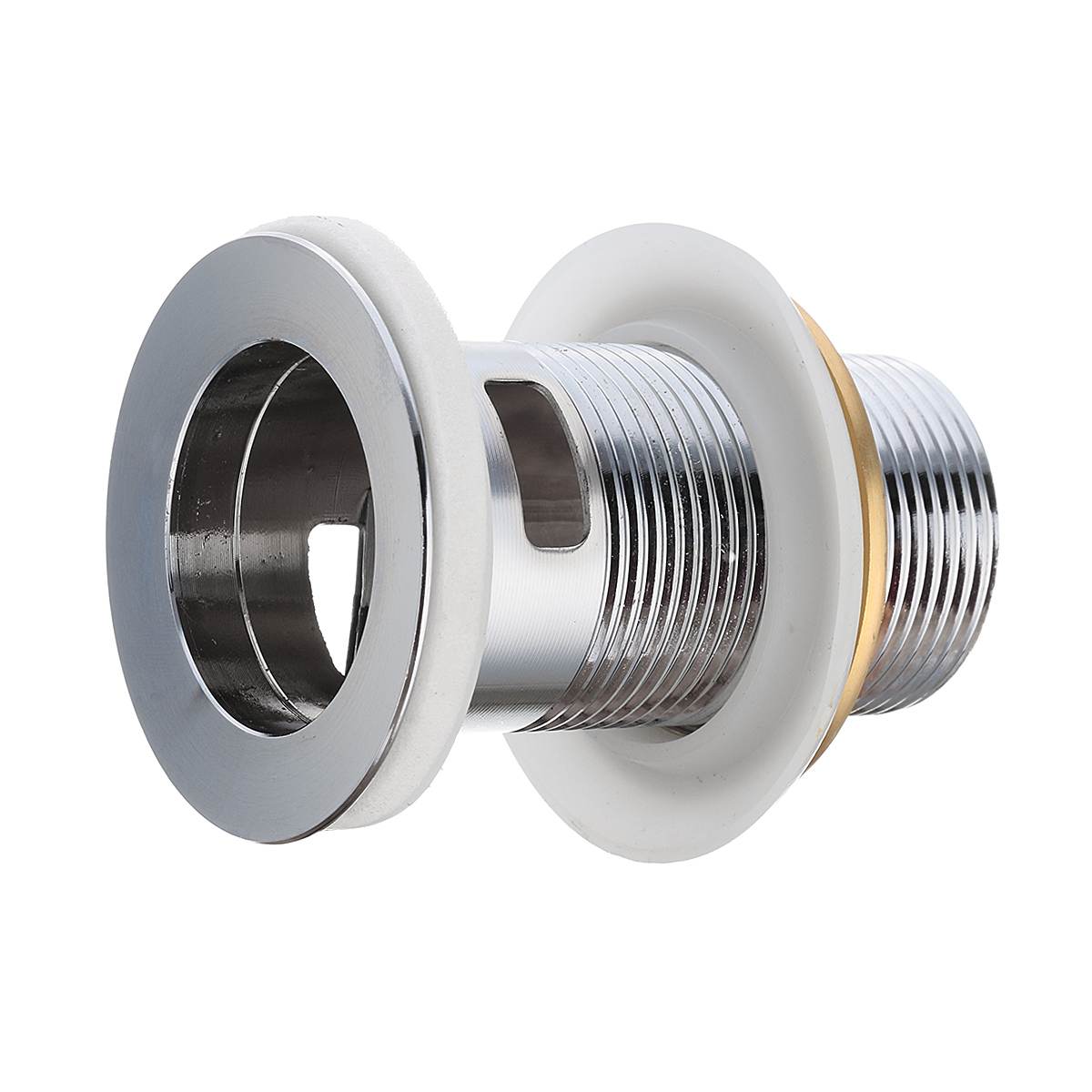 Zinc Alloy Click Slotted Basin Sink Tap Drain Bath Overflow Hole Push Button Pops up Clack Waste Plug