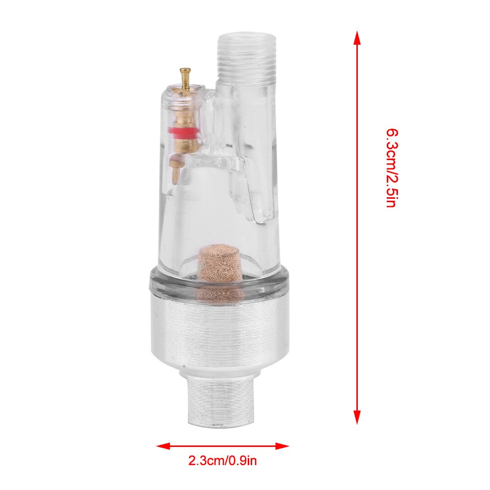 Luftfilter fugt vandlås olie-vand separator regulator airbrush fitting egnet til alle 1/8 " bsp gevind airbrushes