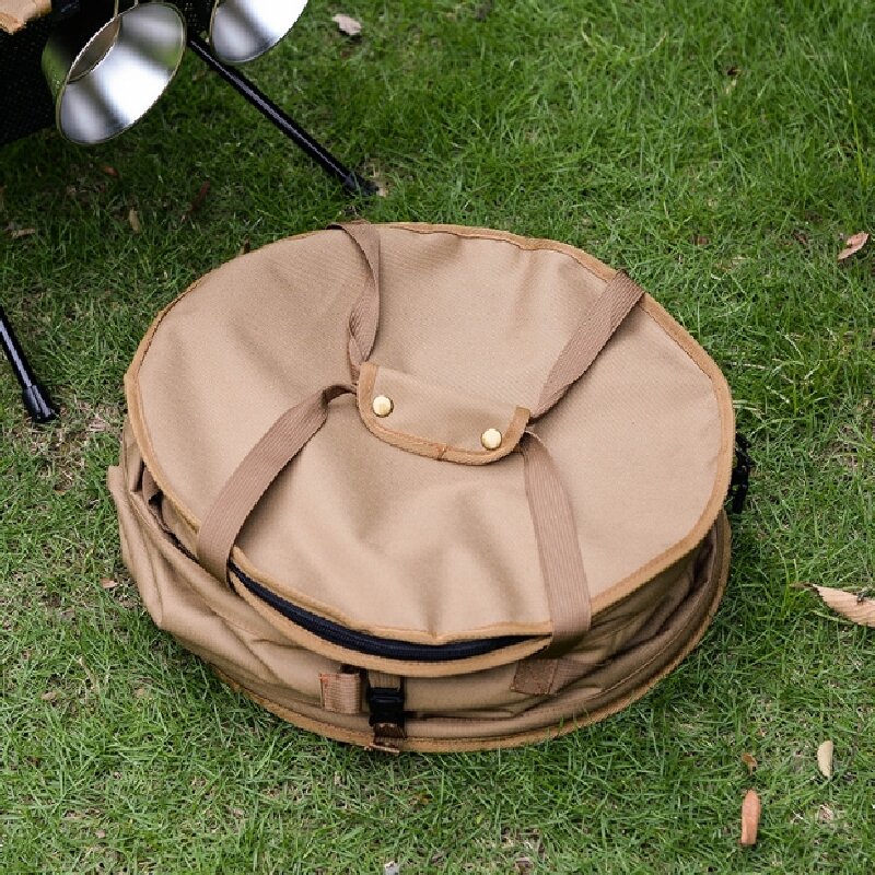 Cubos de basura de tela Oxford, bolsa de almacenamiento de ropa, Cubo de resorte plegable para acampar, Viajes