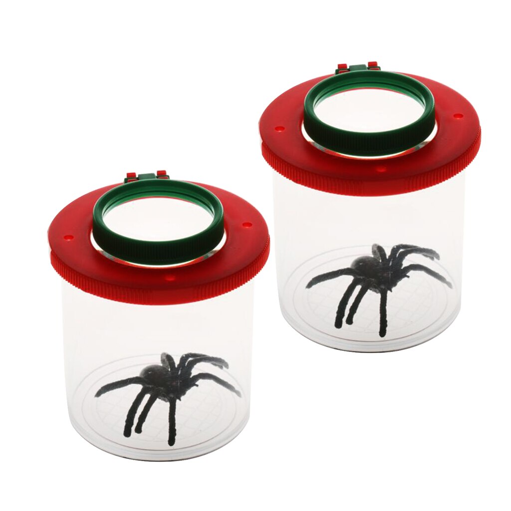 2pcs 4X Magnifying Bug/insect Viewer Magnifying Lid For Viewing Insects