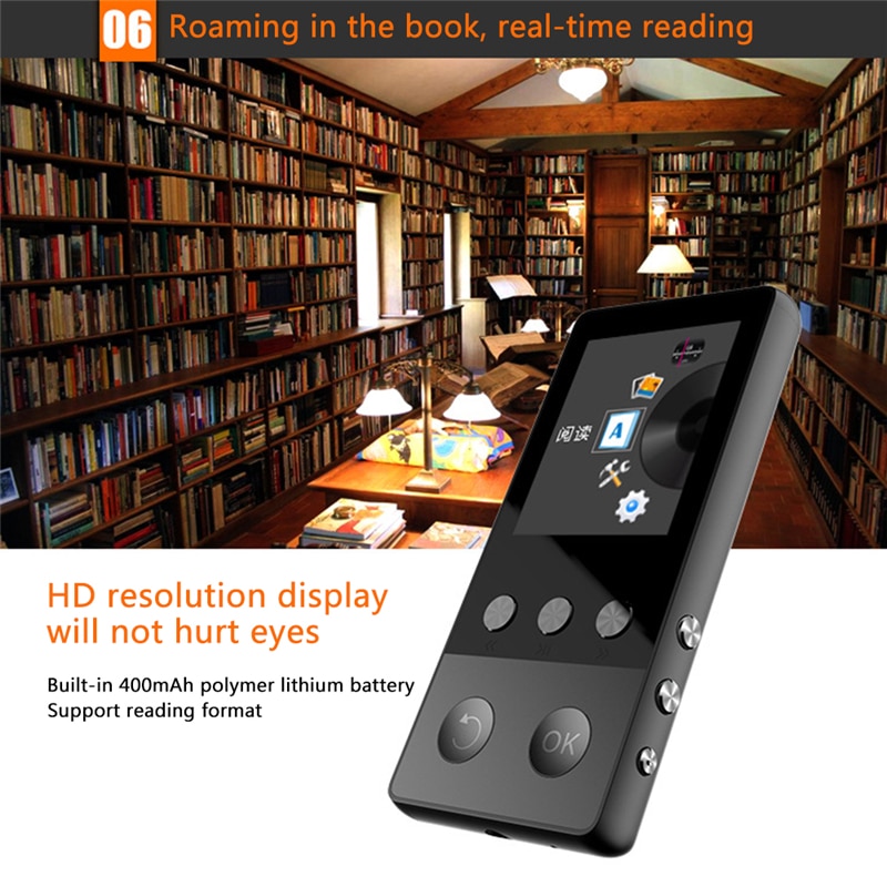 MP4 Player Bluetooth 4.0 Metal Sport MP4 Player with 8GB Lossless Music Player Voice Recorder FM Radio Video Player