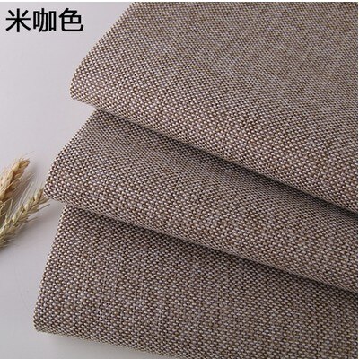 Dark gray Coated Linen Fabric Sofa Cushion Fabirc DIY Craft Sewing Cloth Outdoor Linen Blend Fabric Upholstery 58" wide Per mete: beige coffee