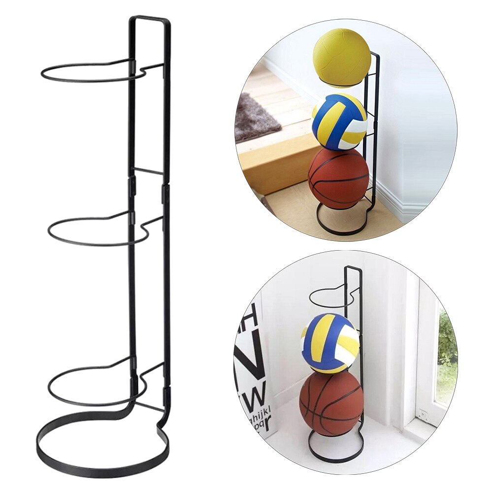 Basketball Storage Rack - Removable Display Stand for Volleyball, Football - Sports Accessories
