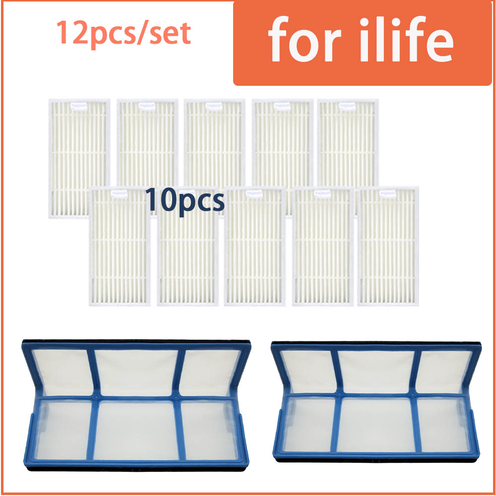 Per ilife v5 v5s V3 V3s v5pro V50 V55 x5 v5s pro aspirapolvere robot parti spazzola laterale filtro antipolvere primario mop filtro Hepa: H