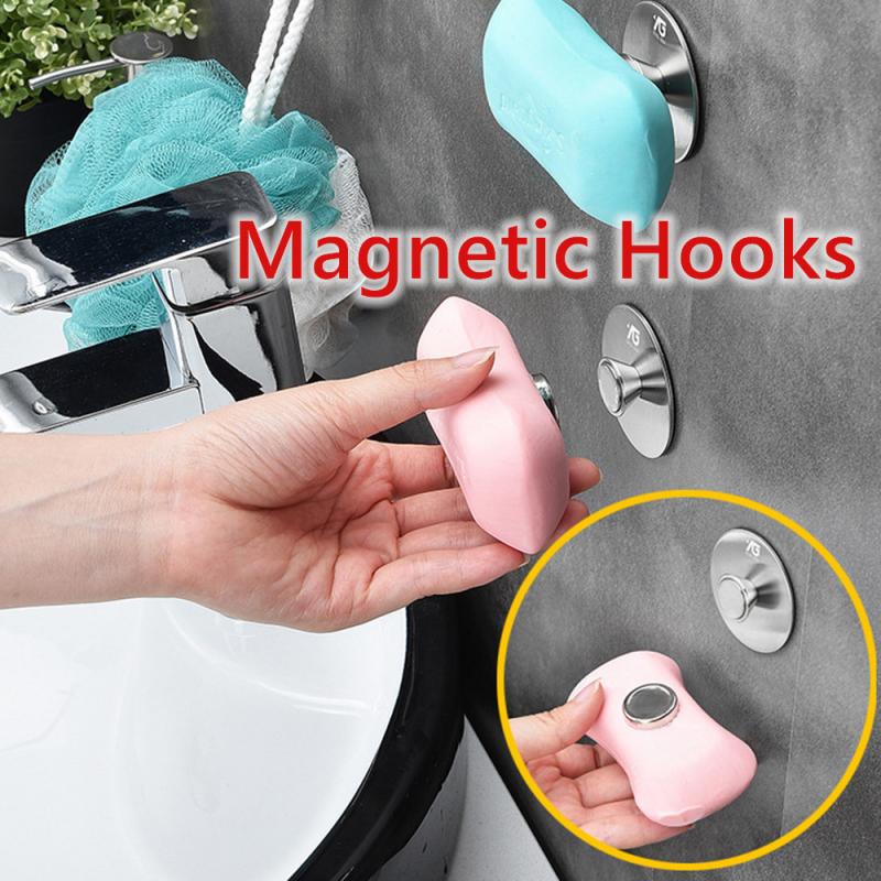 Portasapone bagno scarico appeso a parete scatola portasapone ventosa portasapone magnetico appendiabiti portasapone magnetico creativo