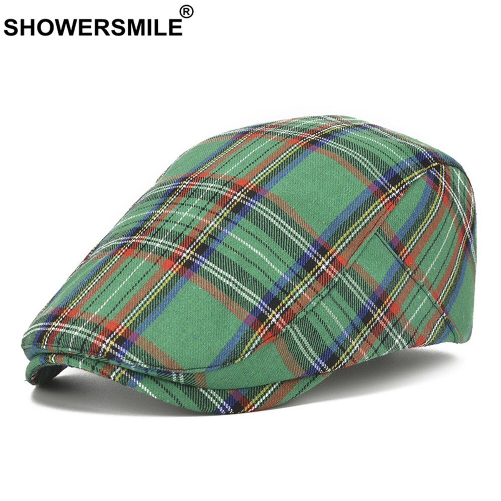 SHOWERSMILE Beret Hat British Style Flat Cap for Men Women Vintage Gatsby Newsboy Cap Spring Summer Driver Cabbie Hat